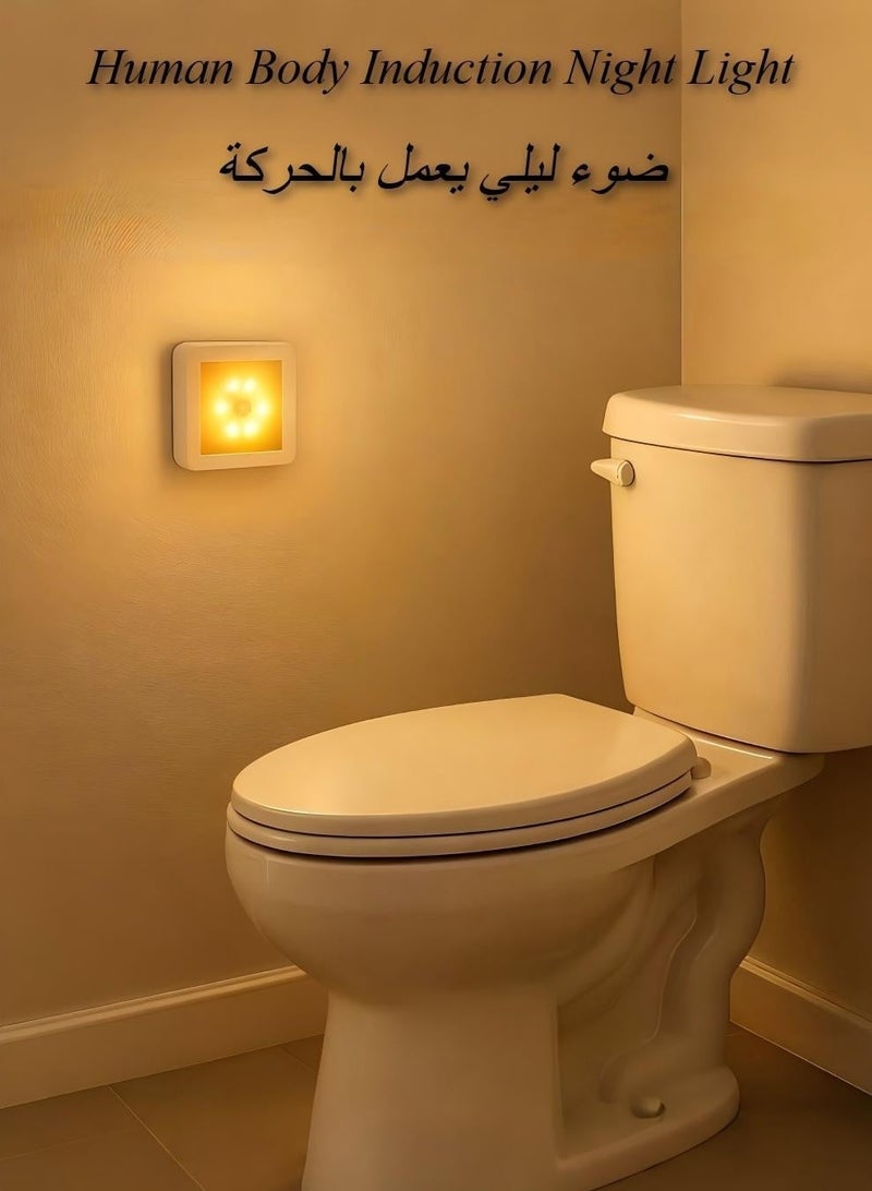 سِيمِير مصباح ليلي ذكي مزود بمستشعر حركة - مصباح حائط لاسلكي مريح للإضاءة، استجابة حساسة واسعة النطاق 100 درجة، ضوء خافت للاستخدام الليلي. مناسب لغرفة النوم، الردهة، الممر، الحمام، سهل التركيب.vv - Image 1